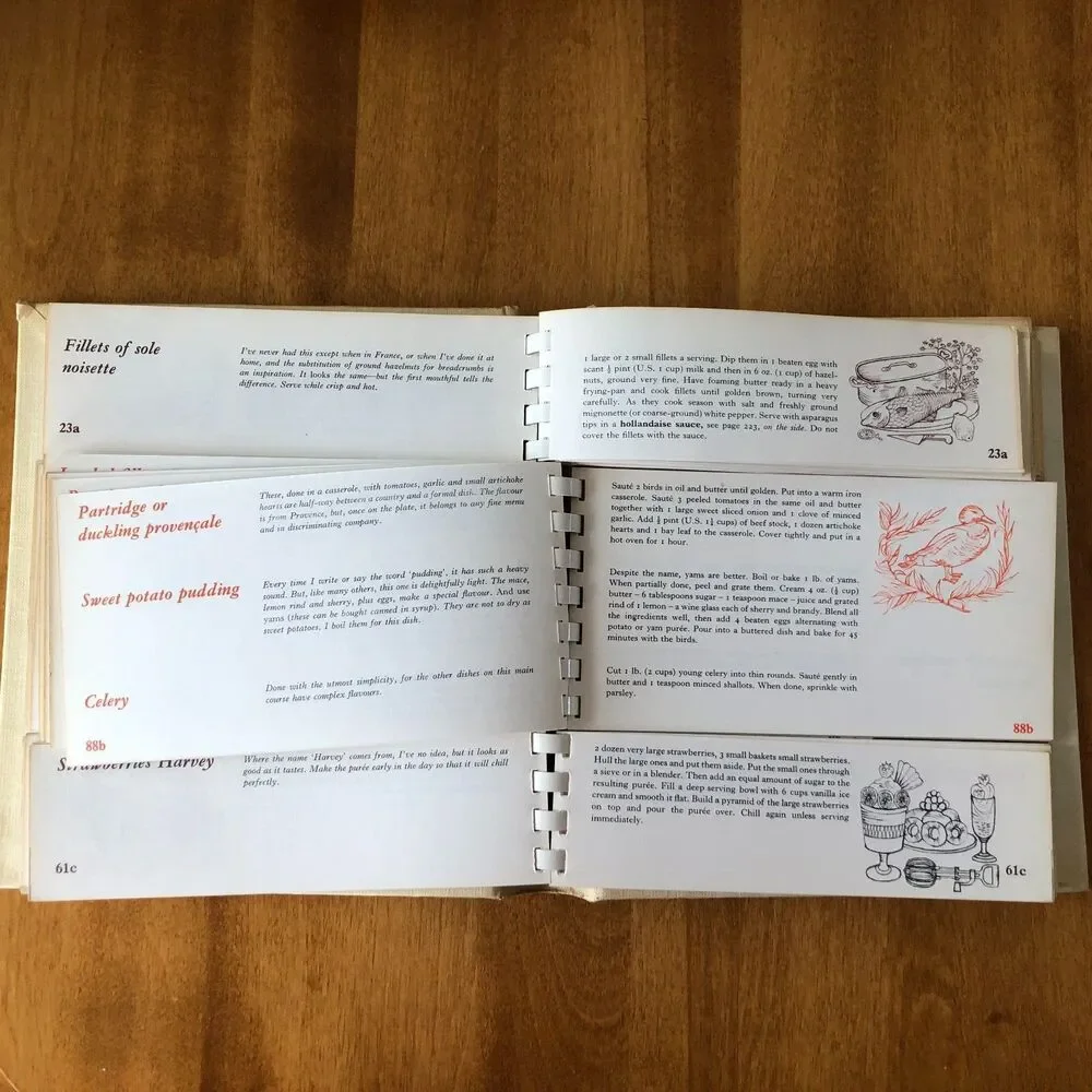 VINTAGE A Million Menus by Lenore Joyce-Cowen Spiral Bound Cookbook French 1965